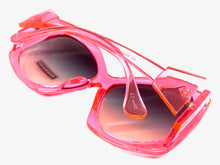 Oversized Vintage Retro Style SUNGLASSES Huge Pink Frame 9862