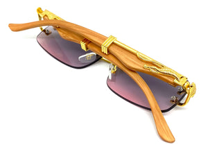 Men's Classy Elegant Luxury Retro Hip Hop Style SUNGLASSES Gold Frame E0925