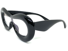 Oversized Exaggerated Modern Retro Style Clear Lens EYEGLASSES Funky Thick Black Frame 9285