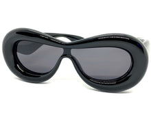 Oversized Exaggerated Modern Retro Style SUNGLASSES Funky Thick Black Frame 80488