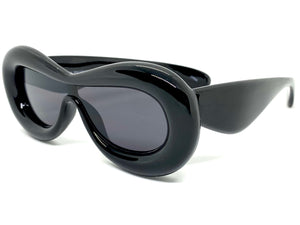 Oversized Exaggerated Modern Retro Style SUNGLASSES Funky Thick Black Frame 80488