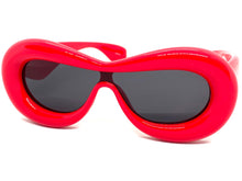 Oversized Exaggerated Modern Retro Style SUNGLASSES Funky Thick Red Frame 80488