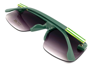 Classic Retro Luxury Designer Style SUNGLASSES Green Frame 58942