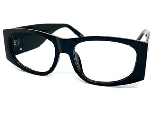 Classic Vintage Retro Style Thick Black Lensless Eye Glasses- Frame Only NO Lens 30542