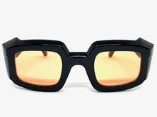 Classic Vintage Retro Style SUNGLASSES Black Frame with Orange Lens 80402