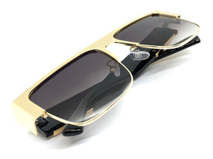 Classic Luxury Designer Hip Hop Style SUNGLASSES Gold & Black Frame 27614