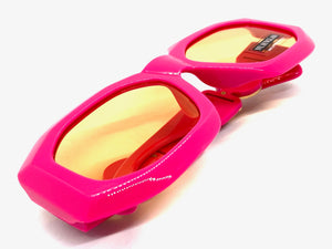 Classic Retro Luxury Designer Fashion SUNGLASSES Thick Hot Pink Frame 8244