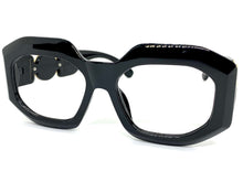 Oversized Vintage Retro Style Thick Black Lensless Eye Glasses- Frame Only NO Lens 8244