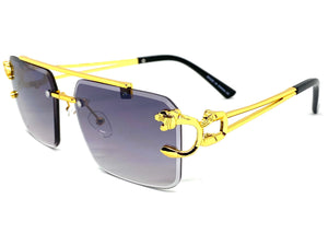 Classy Elegant Luxury Designer Hip Hop Style SUNGLASSES Gold Frame E0945