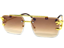 Classy Elegant Luxury Designer Hip Hop Style SUNGLASSES Gold Frame E0945