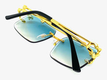 Classy Elegant Luxury Designer Hip Hop Style SUNGLASSES Gold Frame E0945