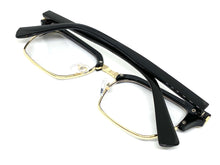 Men's Classic Vintage RETRO Style Clear Lens EYE GLASSES Black & Gold Fashion Frame 27539
