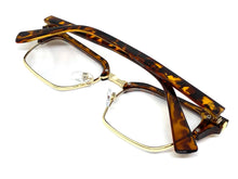 Men's Classic Vintage RETRO Style Clear Lens EYE GLASSES Tortoise & Gold Fashion Frame 27539