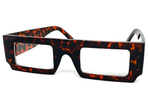 Exaggerated Modern Retro Style Clear Lens EYEGLASSES Tortoise Optical Frame - RX Capable 81136