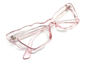 Classic Vintage Retro Cat Eye Style Clear Lens EYEGLASSES Pink Optical Frame - RX Capable 81121