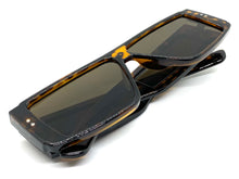Futuristic Modern Retro Style SUNGLASSES Rectangular Tortoise Frame Brown Lens 6745