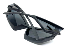 Oversized Modern Futuristic Sporty Wrap SUNGLASSES Large Black Frame 80418
