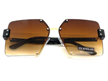 Women's Classy Elegant Modern Retro Style SUNGLASSES Gold & Black Frame 9938