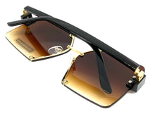 Women's Classy Elegant Modern Retro Style SUNGLASSES Gold & Black Frame 9938