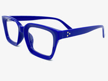 Classic Vintage Retro Style Clear Lens EYEGLASSES Blue Optical Frame - RX Capable 5101