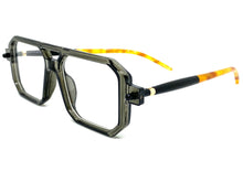 Classic Modern Retro Style Clear Lens EYEGLASSES Gray Optical Frame - RX Capable 68041