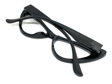 Classic Retro Cat Eye Style Clear Lens EYEGLASSES Black Optical Frame - RX Capable 98066