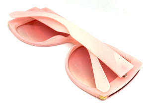 Women's Oversized Vintage Retro Butterfly Style SUNGLASSES Large Pink Frame E1595