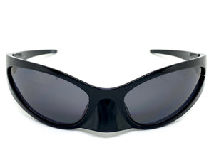 Classic Modern Retro Raver Party Bat SUNGLASSES Funky Black Frame 80152