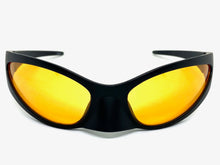 Classic Modern Retro Raver Party Bat SUNGLASSES Funky Black Frame 80152