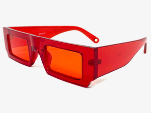 Classic Modern Retro Style SUNGLASSES Red Frame 5034