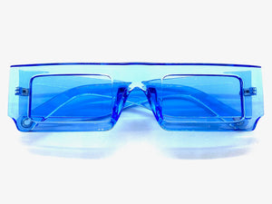 Classic Modern Retro Style SUNGLASSES Blue Frame 5034