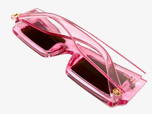 Classic Modern Retro Style SUNGLASSES Pink Frame 5034