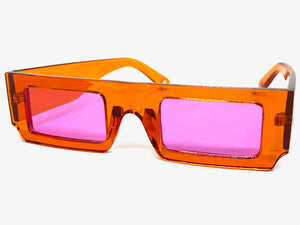 Classic Modern Retro Style SUNGLASSES Orange Frame 5034