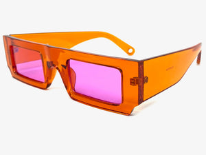 Classic Modern Retro Style SUNGLASSES Orange Frame 5034