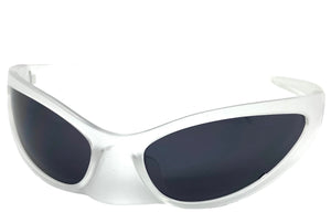 Classic Modern Retro Raver Party Bat SUNGLASSES Funky Frosted Frame 80152