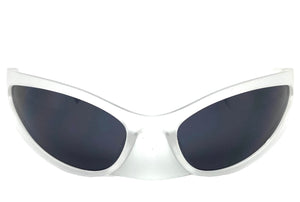 Classic Modern Retro Raver Party Bat SUNGLASSES Funky Frosted Frame 80152