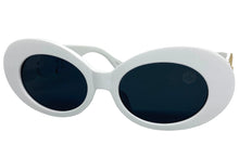 Oversized Exaggerated Retro Style SUNGLASSES Large Thick White Oval Frame 4078