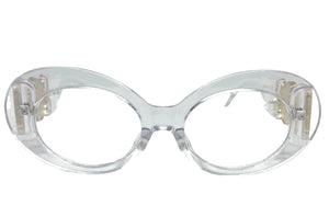 Oversized Exaggerated Retro Style Clear Lens EYEGLASSES Large Thick Transparent Oval Frame 4078