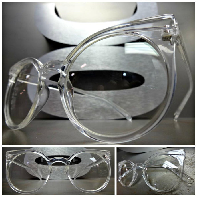 Transparent Clear Lens Cat Eye Glasses